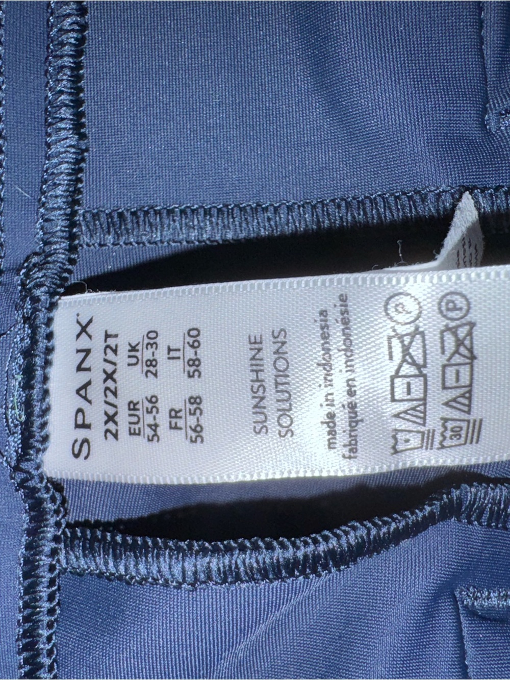 SPANX High-Rise Bermuda Shorts In Navy Blue - Picture 3 of 6